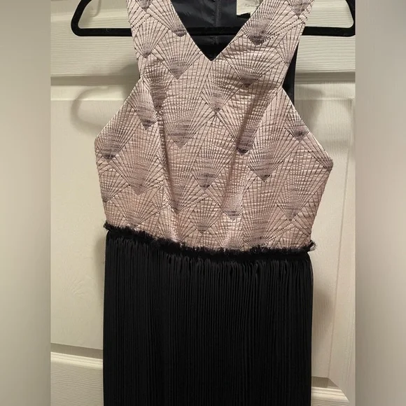 Anthropologie Nomad Morgan Carper Isobel Brocade Midi Dress Metallic Size 6 - Picture 9 of 15